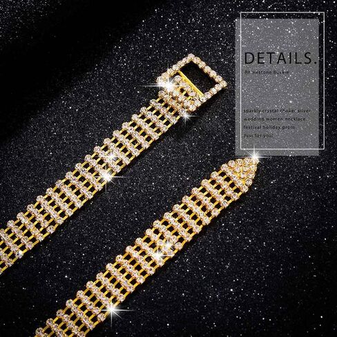 CanB Rhinestone Necklace Choker Crystal Necklaces for Women Charm Pendant Necklace in Saudi Arabia