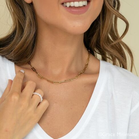 Chunky Gold Chain Necklace for Women Bold Statement Link Jewelry Adjustable Fashion Accessory in Saudi Arabia