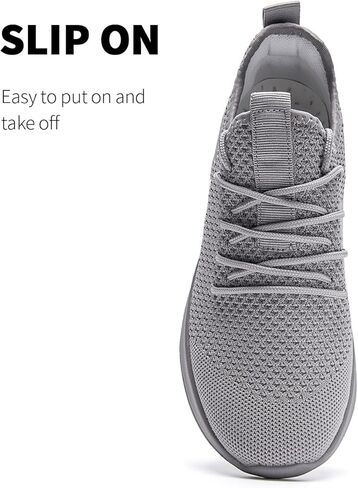 GLYGML Mens Slip On Sport Running Walking Non Slip Lightweight Sneakers Breathable mesh Shoes Knitted Outdoor Working Casual for Men in Saudi Arabia