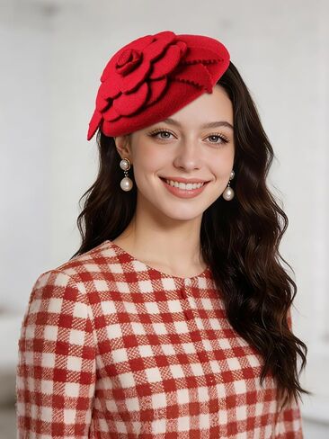 Comott Beret Hats for Women Wool Fashion Blend French Beret for Men and Women Costume Party Fascinators in Saudi Arabia