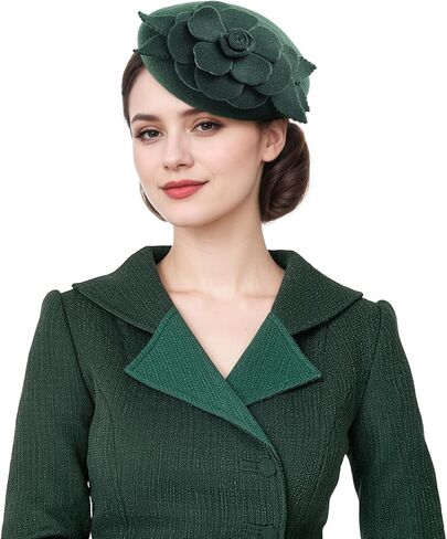 Comott Beret Hats for Women Wool Fashion Blend French Beret for Men and Women Costume Party Fascinators in Saudi Arabia