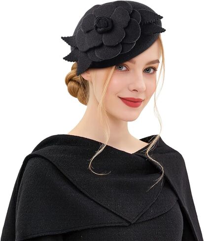 Comott Beret Hats for Women Wool Fashion Blend French Beret for Men and Women Costume Party Fascinators in Saudi Arabia