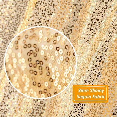 Home Queen Sequin Valance Curtain with Beaded Tassel Trim, Sheer Triangle Window Treatment for Kitchen, Living Room, Bedroom, Holiday Decor, 51"x21", 1 Panel, Gold in Saudi Arabia