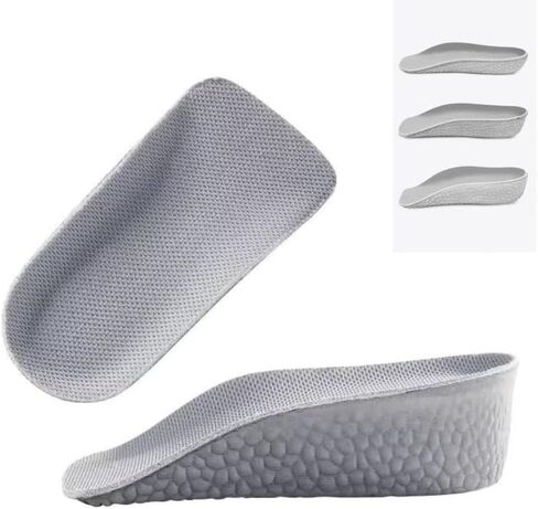 Startup Brandone HighPads 1.0، حشوات رفع العظام من Brandone للرجال والنساء، HighPads 1.0 لرفع الكعب لأحذية المصاعد (2.5 سم - 3 أزواج، أسود (للنساء)) in Kuwait