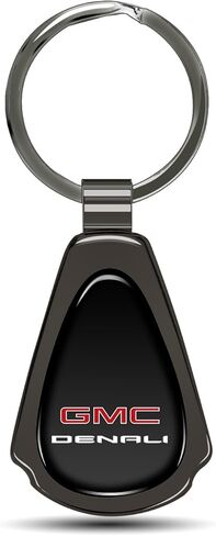 iPick Image for GMC Denali Black Dome Metal Teardrop Key Chain in Saudi Arabia