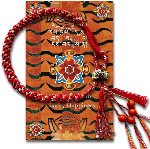 سوار TAKANAP التبتي المنسوج يدويًا مع الحظ السعيد - تعويذة الحظ السعيد والازدهار مع سحر مباركة للحماية والسلام in Kuwait