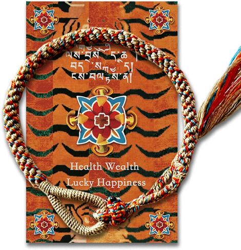 سوار TAKANAP التبتي المنسوج يدويًا مع الحظ السعيد - تعويذة الحظ السعيد والازدهار مع سحر مباركة للحماية والسلام in Kuwait