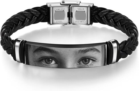 Nobelook Personalized Eyes Engraved Bracelet - Personalized Lover Eyes Photo Bracelet Custom Couples Photo Bracelets in Saudi Arabia