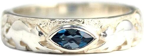 COSUMOSU Cats London blue topaz 925 Sterling Silver Rings in Saudi Arabia