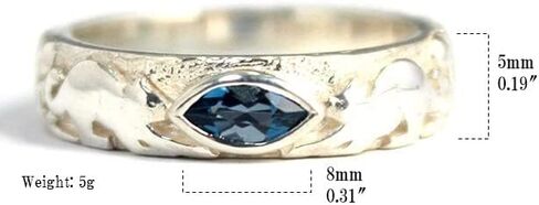 COSUMOSU Cats London blue topaz 925 Sterling Silver Rings in Saudi Arabia