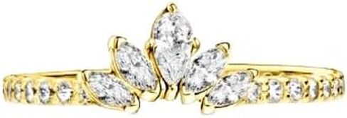 خاتم فضة فاخر من MADEONE بخمسة زركون على شكل تاج للسيدات، هدايا للنساء in Kuwait