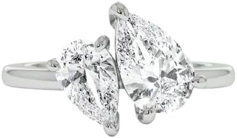 MADEONE خاتم فضة مزدوج قطرة الماء خاتم نسائي إبداعي، هدايا للنساء in Kuwait