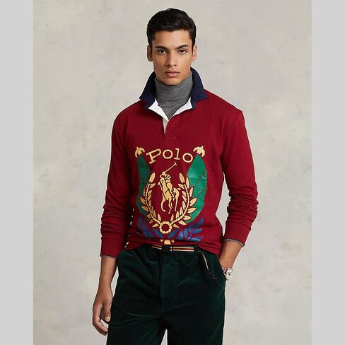 POLO RALPH LAUREN Men's Classic Fit Striped Jersey Rugby Shirt in Saudi Arabia