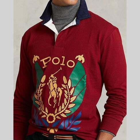 POLO RALPH LAUREN Men's Classic Fit Striped Jersey Rugby Shirt in Saudi Arabia