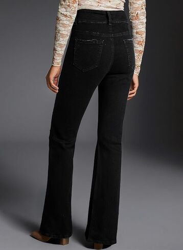 EVALESS Womens Flare Bell Bottom Jeans High Waisted Wide Leg Bootcut Jeans Stretchy Denim Pants in Saudi Arabia