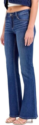 Cello Jeans Women's Juniors Mid Rise Slim Flare Jeans in Saudi Arabia
