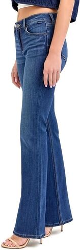 Cello Jeans Women's Juniors Mid Rise Slim Flare Jeans in Saudi Arabia