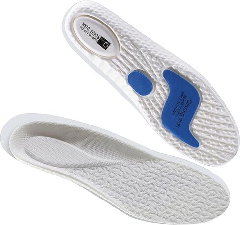 Men's and Women's Running Sports Shoe Insoles, Shock-Absorbing and Cushioned Sports Insoles, Comfortable Insoles for Men and Women, Suitable for Daily Use (White) BLC334-01-3738 in Saudi Arabia