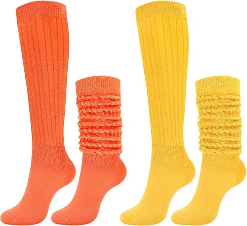 جوارب SIXDAYSOX النسائية المترهلة للنساء في الثمانينيات والتسعينيات من القرن الماضي بتصميم كلاسيكي مريح لمنتصف الساق، عبوة من قطعتين in Kuwait
