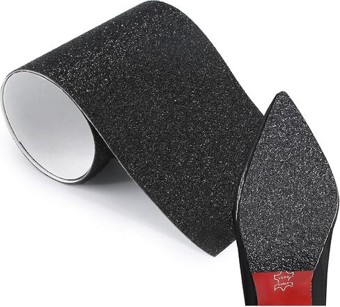 39 in Sole Protector for High Heel Shoes, Anti-Slip Shoe Bottom Protector, Self-Adhesive Sole Protector for Red Bottom Heels Flats Dress Shoes Black (5 in *39 in) in Kuwait