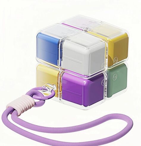 JHONE68 Weekly Pill Organizer, Travel 7 Day Pill Box Case with Magnetic Design, Easy Open Pill Container for 8 Compartments Portable Pill Case Medicine Holder for Vitamins Medication (Multicolor) in Saudi Arabia