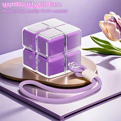 JHONE68 Weekly Pill Organizer, Travel 7 Day Pill Box Case with Magnetic Design, Easy Open Pill Container for 8 Compartments Portable Pill Case Medicine Holder for Vitamins Medication (Multicolor) in Saudi Arabia