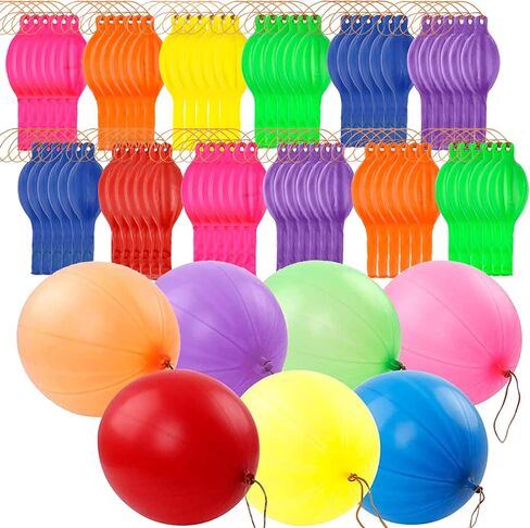 Rubfac 25 Punch Balloons ، Forms Favors for Kids ، Shicked Dicked Duty Neon Balloon Pouncy Balloon لعيد ميلاد Goodie Bag Stuffers Supply Outdoor Play Supply in Kuwait