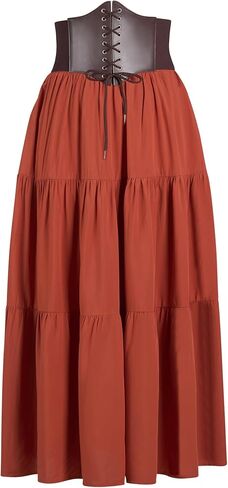 تنورة YESSA للسيدات من عصر النهضة مع حزام مشد، تنورة عالية الخصر من العصور الوسطى مع جيب، أزياء القراصنة in Kuwait