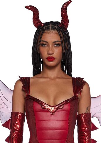 Dolls Kill Fire Breathing Beauty Costume Set by Trickz N’ Treatz – Women’s Red Dragon Bodysuit, Wings & Gloves in Saudi Arabia