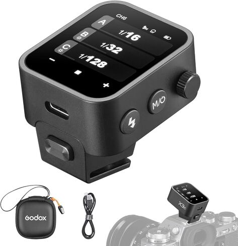 مشغل فلاش لاسلكي Godox X3-N يعمل باللمس TTL لكاميرا نيكون، وظيفة 1/8000s HSS TTL TCM، بطارية مدمجة USB-C شحن فلاش مرسل متوافق مع Nikon Z6 D850 D750 D610 D7100 D5300 in Kuwait