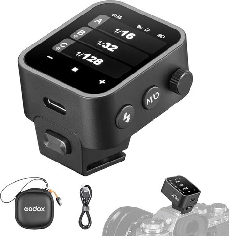 مشغل فلاش لاسلكي Godox X3-N يعمل باللمس TTL لكاميرا نيكون، وظيفة 1/8000s HSS TTL TCM، بطارية مدمجة USB-C شحن فلاش مرسل متوافق مع Nikon Z6 D850 D750 D610 D7100 D5300 in Kuwait
