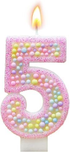 Macaron Birthday Number Candles-Number 4 Candle Birthday Girl, Handmade Macaron 3D Flash Candles, Stunning Celebration Decorations for Girls, Sweet Theme Party Wedding Anniversary Supplies(4) in Saudi Arabia
