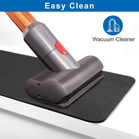 HOPEVIVA Carpet Stair Treads Non Slip for Wooden Stairs, Rubber Backed Indoor Stair Treads with Tech Fabric Surface, Anti Slip Stair Covers, 30" x 8", Set of 15, Black in Saudi Arabia