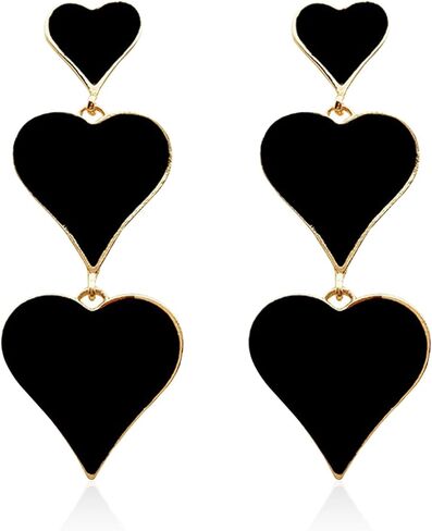Vavhoo Three Red Heart Earrings for Women Love Dangle Drop Earrings for Mom Jewelry Gift Mothers Day Valentines Day in Saudi Arabia