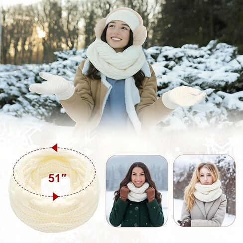 طقم تدفئة شتوي متماسك مكون من 30 قطعة من Cutecrop يشتمل على وشاح صغير وقفازات تعمل باللمس وعصابة رأس وغطاء للأذنين دافئ للشتاء للمشردين in Saudi Arabia