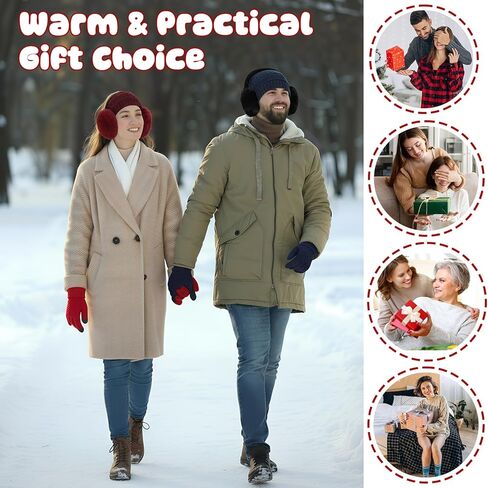 طقم تدفئة شتوي متماسك مكون من 30 قطعة من Cutecrop يشتمل على وشاح صغير وقفازات تعمل باللمس وعصابة رأس وغطاء للأذنين دافئ للشتاء للمشردين in Saudi Arabia