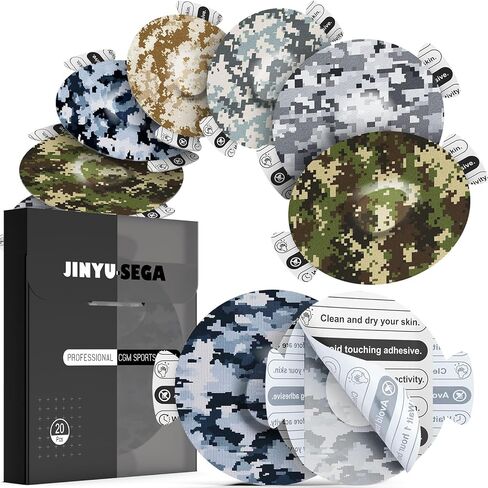 رقع لاصقة من Jinyusega لـ Dexcom G7-20pcs Dexcom G7 فوق رقع مقاومة للماء، مع شريط سهل التقشير وشريط مستشعر CGM لمدة 10-14 يومًا باللون الأسود in Kuwait