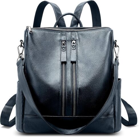 Genuine Leather Backpack Purse for Women: Fashion Ladies Convertible Backpack Designer Shoulder Handbag for Travel in Kuwait