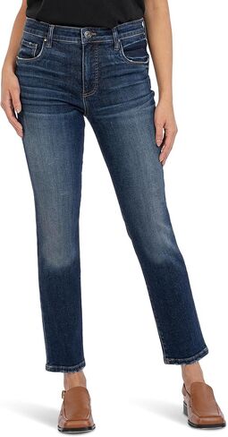 KUT from The Kloth Womens Petite Reese High-Rise Fab Ab Ankle Straight Regular Hem in Saudi Arabia