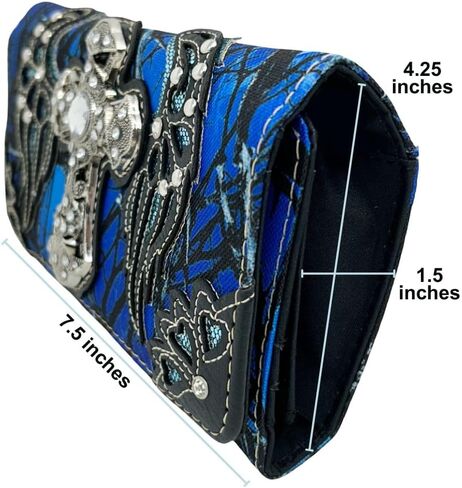 Lucazzi Western Camouflage Cross Wallet for Women - Camo Clutch Wristlet in Saudi Arabia