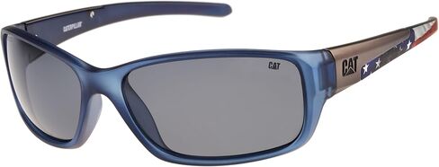 CAT Sensor American Flag UV400 Polarized Men's Rectangluar Sunglasses, 62 mm in Saudi Arabia