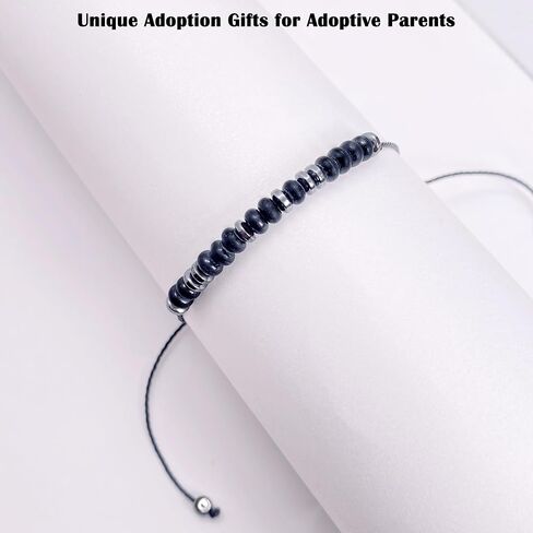 Yvesmillauly Bracelets Adoption Gifts for Adoptive Parents, Adoption Morse Code Bracelet for Mom, Adoption Day Gifts, Adoptive Mom Jewelry in Saudi Arabia