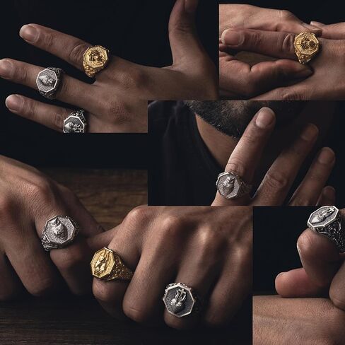 the roller stone - Silver Celtic Knot in Cross Signet Ring, Engraved Trinity and Infinity Knot in Cross Patte Ring, Minimalist Mythology Jewelry in Saudi Arabia