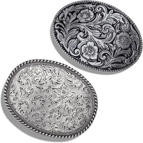 Western Cowboy belt buckle,Antique Engraved Flower Solid Metal Belt Buckles for Men Women in Saudi Arabia