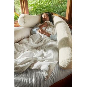 Buffy Wiggle Pregnancy Pillow – Full-Body Support, Plush Tie-able Design, Eucalyptus Lyocell Cover, Recycled Fill in Saudi Arabia