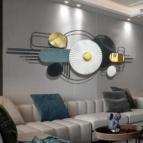 Ironelle Abstract Metal Wall Art Modern Metal Wall Sculptures Large 59" x 25" 3D Textured Black Wall Decor for Living Room Bedroom Office Kitchen Hallway Dining Room Wall Hanging Decor in Saudi Arabia