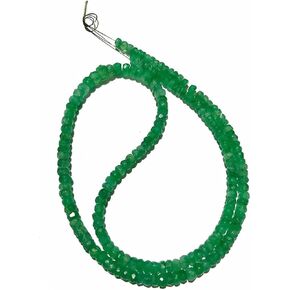 Natural Zambian Emerald Faceted Beads 6MM Emerald Beryl Rondelle Beads Green Emerald 18" Beads Emerald Gemstone Beads Necklace in Saudi Arabia