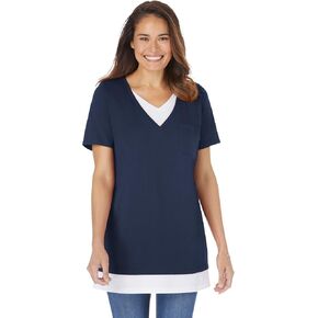 Woman Within Plus Size Layered-Look Tunic in Saudi Arabia