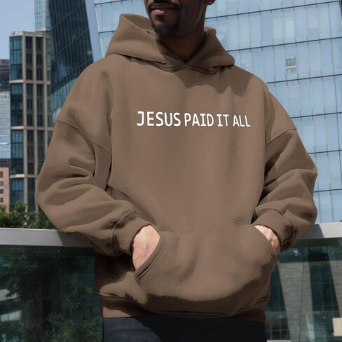 Migxsaf Christian Jesus Hoodies for Men Faith Bible Verse God Hoodie Religious Inspirational Sweatshirts Graphic Pullover in Saudi Arabia