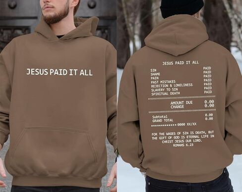 Migxsaf Christian Jesus Hoodies for Men Faith Bible Verse God Hoodie Religious Inspirational Sweatshirts Graphic Pullover in Saudi Arabia